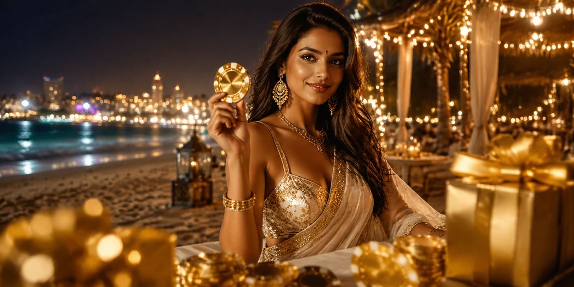 Indian woman checking betting app on mobile device